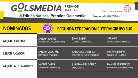 Nominadas Premios Golsmedia 2023 Segunda Federación FutFem