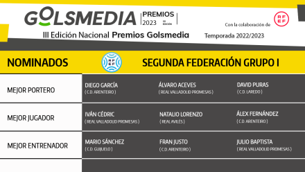 Nominados Premios Golsmedia Segunda Federación Grupo 1