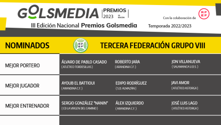 Nominados Premios Golsmedia 2023 Tercera Federación Grupo 8