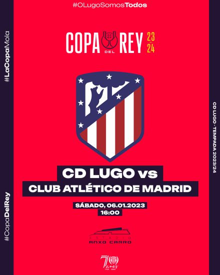 Cartel CD Lugo - Atlético de Madrid CF