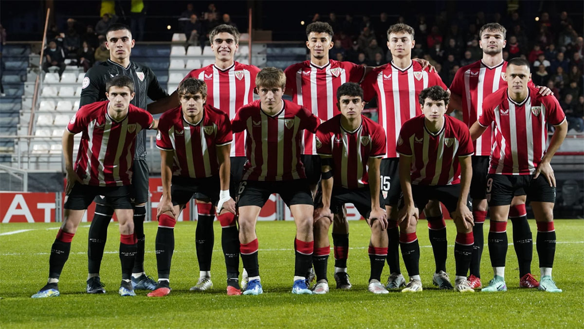 Once Bilbao Athletic ante el CD Tudelano. Foto: Athletic Club.