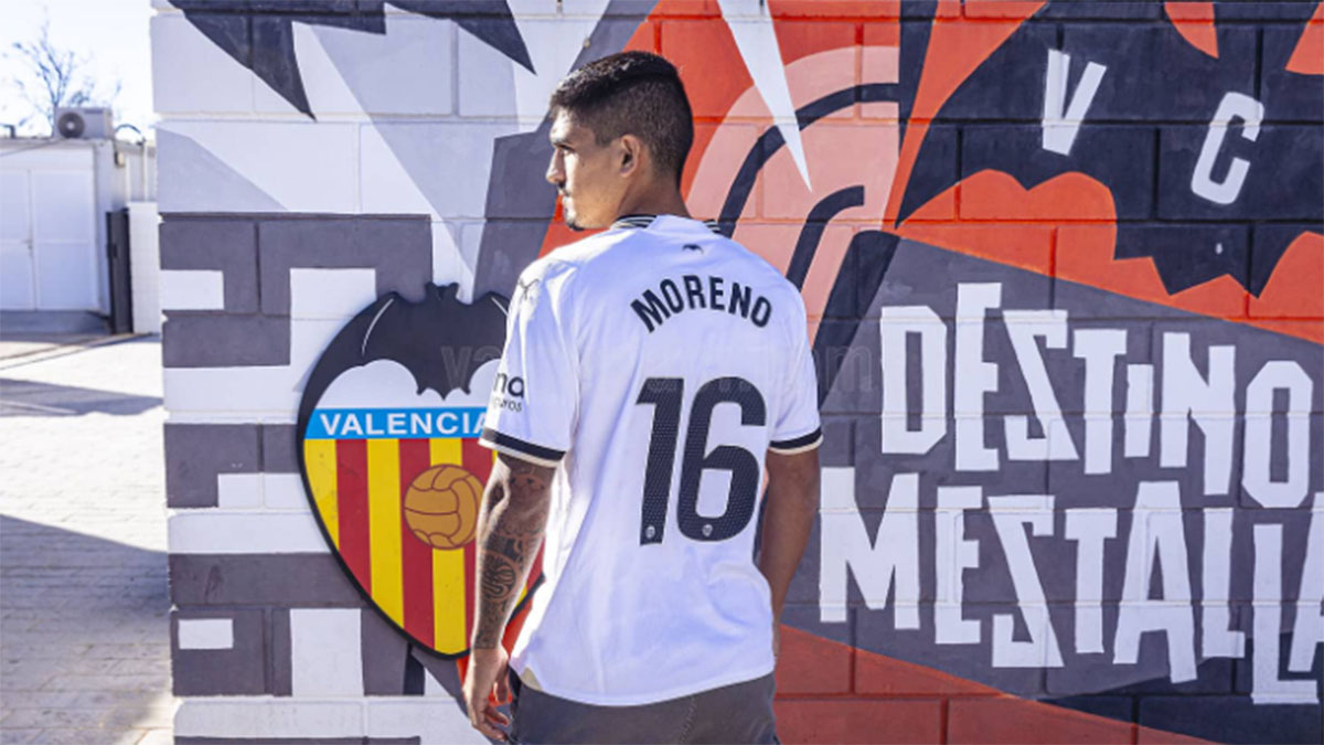 César Moreno, centrocampista cartagenero en el VCF Mestalla. Foto: Valencia CF.