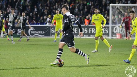 Carlos Giménez en el partido ante el Villarreal CF de la Copa. Foto: Unionistas.