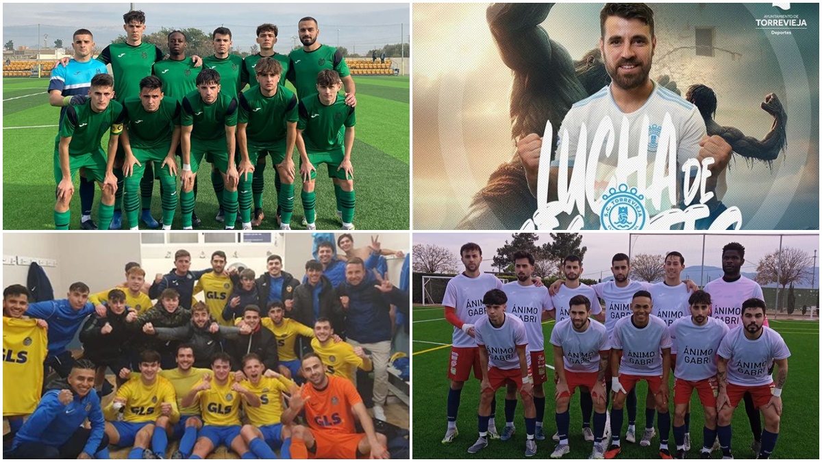 Paterna CF, SC Torrevieja, Racing Algemesí y CD Murada. Fotos: clubes.