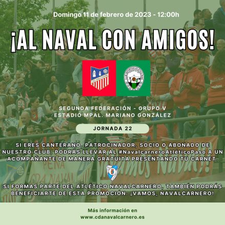 Cartel CDA Navalcarnero - CD Atlético Paso