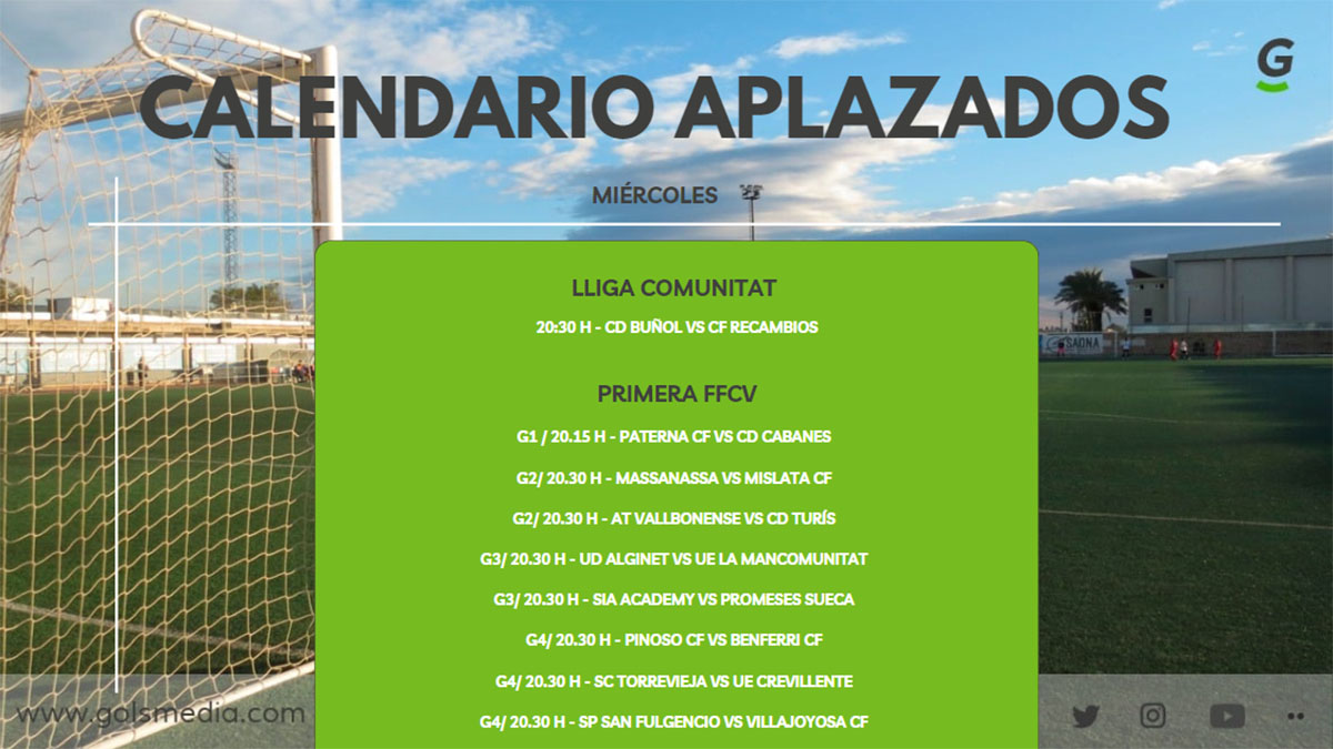 CALENDARIO APLAZADOS