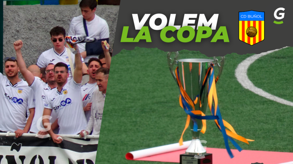 La afición del CD Buñol en la final de 2023.