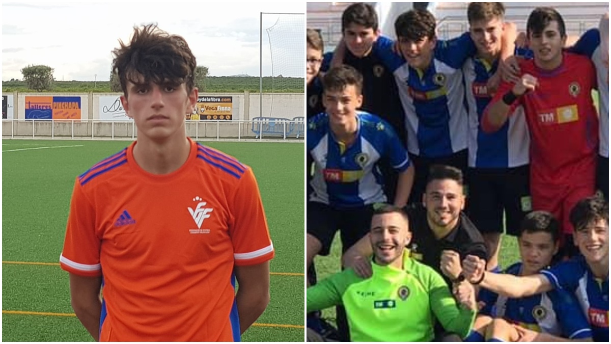 Álvaro García en la Selecció Valenciana y en el Hércules. Foto: FFCV y Hércules CF.