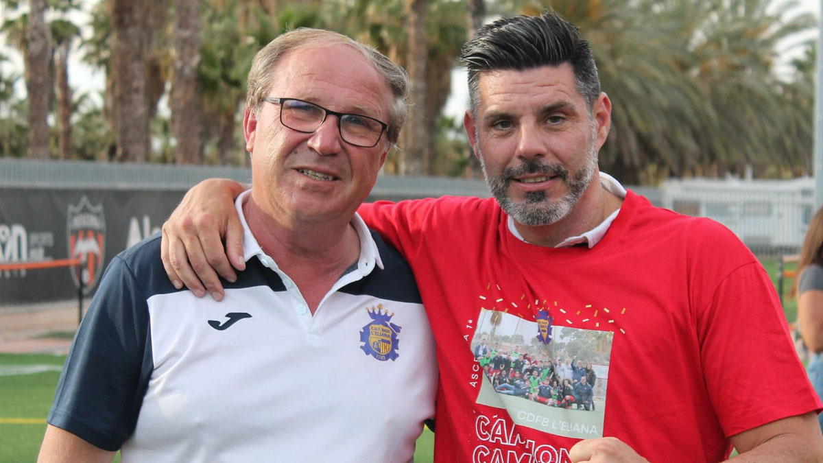 Vicente Zamora y Edu Serna, Presidente y Entrenador del CDFB L´Eliana. 