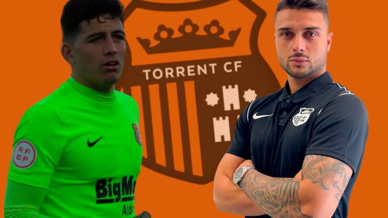 Pablo García y Joan Company serán los porteros del Torrent CF 2024/25. Fotos: GOLSMEDIA y Torrent CF.