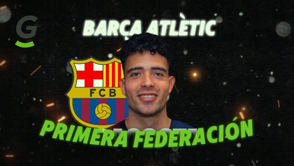 Raúl Dacosta firma por el Barça Atlétic. Foto: Barça