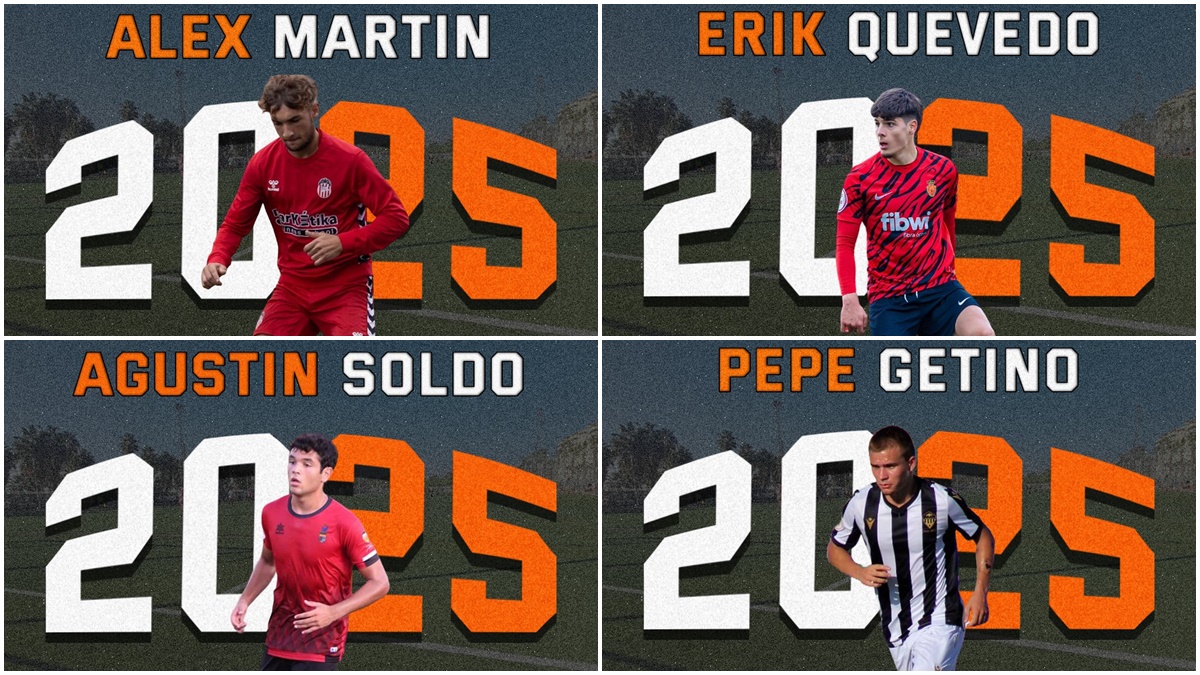 Álex Martín, Erik Quevedo, Agustín Solo y Pepe Getino. Fotos: Patacona CF.