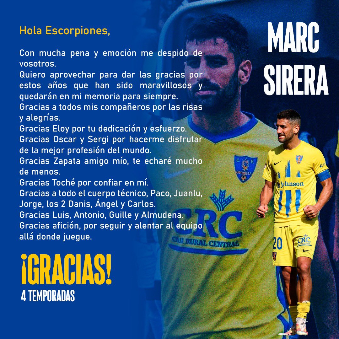 Marc Sirera, jugador del Orihuela CF. 