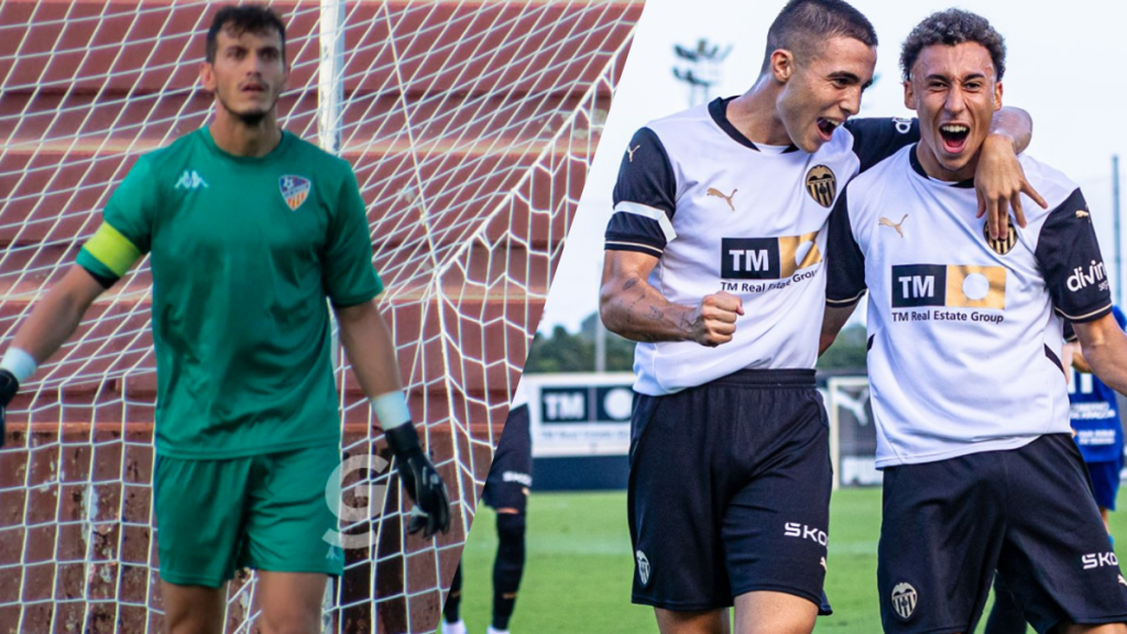 UD Alzira y VCF Mestalla. Fotos: GOLSMEDIA Y Valencia CF.