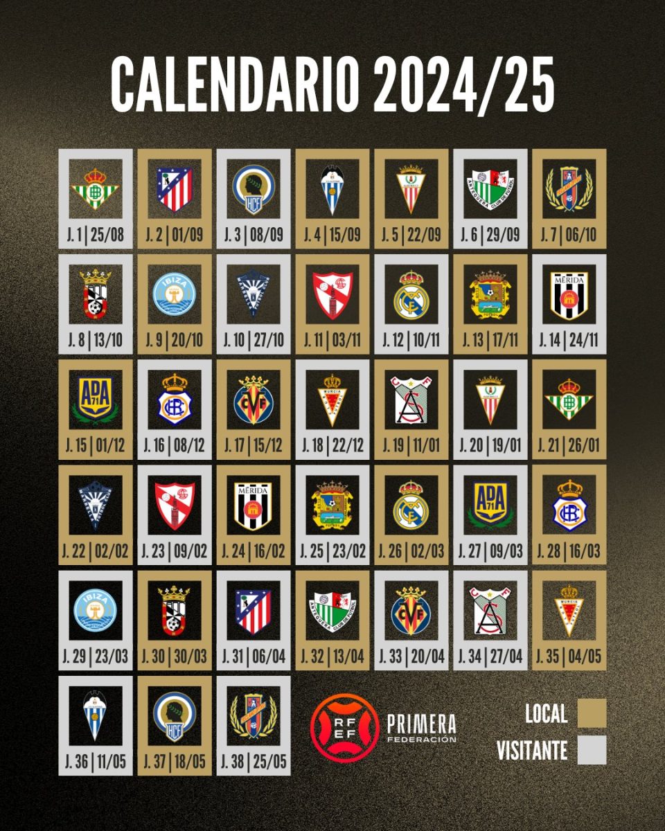 Calendario del CF Intercity. Foto: CF Intercity.