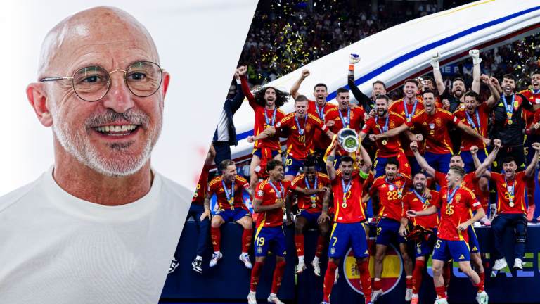 Luis De la Fuente con la Selección Campeona de Europa 2024. Fotos: RFEF.