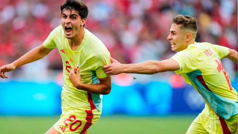 Celebración del gol de la Selección Española ante Marruecos. Foto: RFEF