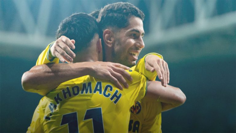 Ayoze en la celebración de su gol en el RCD Stadium. Foto: Villarreal CF.