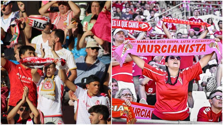 Aficionados de la Cultural y Real Murcia. Fotos: clubes.