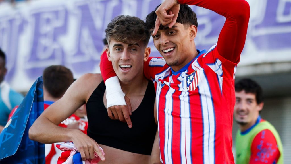 Adrián Niño, autor del gol de la victoria del Atlético B en Fuenlabrada. Foto: Atlético de Madrid.