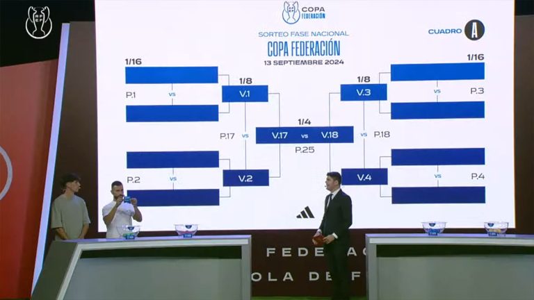 Sorteo Copa Federación en la Ciudad del Fútbol de Las Rozas. Foto: RFEF.