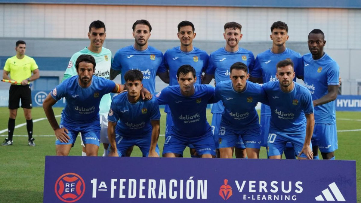 Once del CF Fuenlabrada en la liga. Foto: club. 