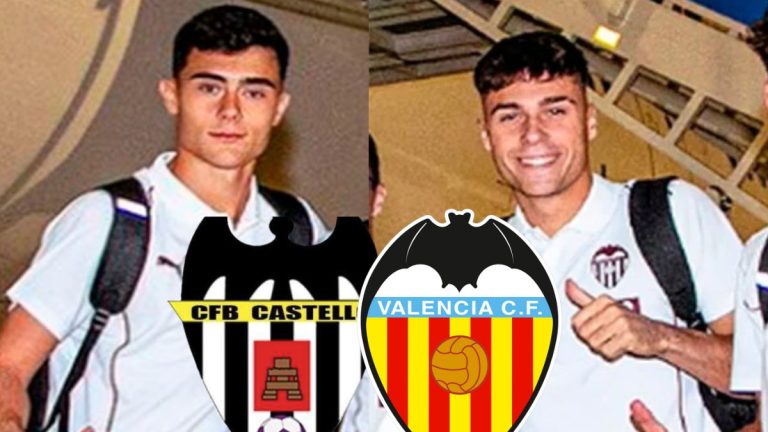 Luis Romero y Vicente Abril, porteros del Valencia CF surgidos del CFB Castelló. Fotos: Valencia CF.