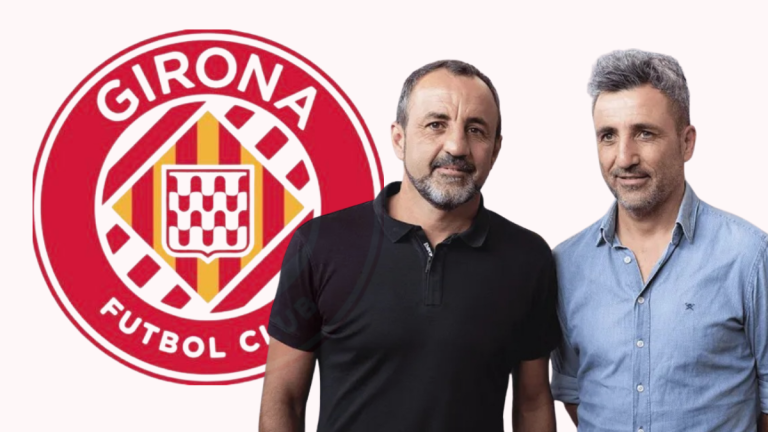 Quique y Óscar Álvarez, técnicos del GIrona FC B. Foto: club.