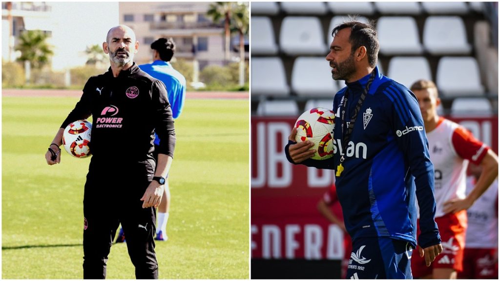 Paco Jémez y Fran Fernández, entrenadores de la UD Ibiza y Real Murcia CF. Fotos: clubes.