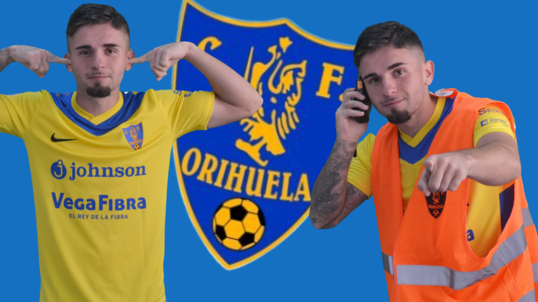 Pitu protagonista en el Orihuela CF. Fotos: club.