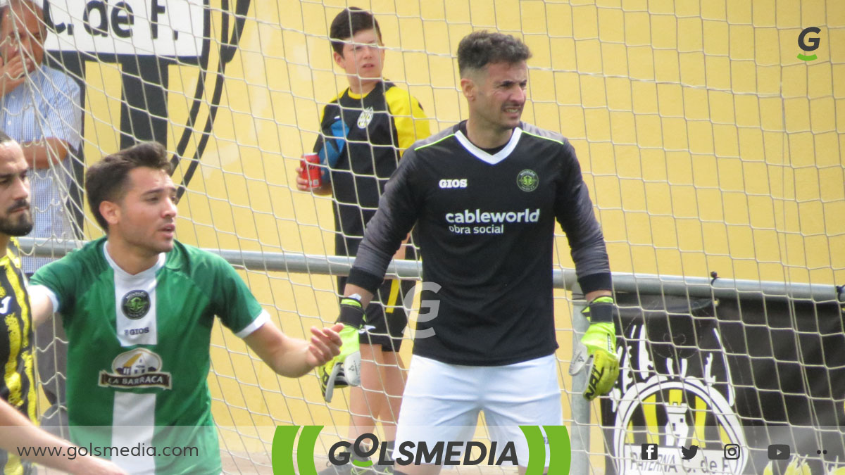 Álex Marcano, portero del Novelda Unión en la final del Play-off de 2024.