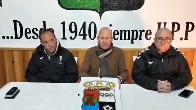 Rueda de prensa con el Presidente de la UP Plasencia. Foto: UP Plasencia.