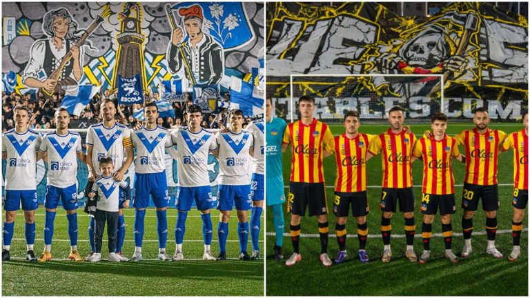 Jugadores del CE Europa y UE Sant Andreu. Fotos: clubes.