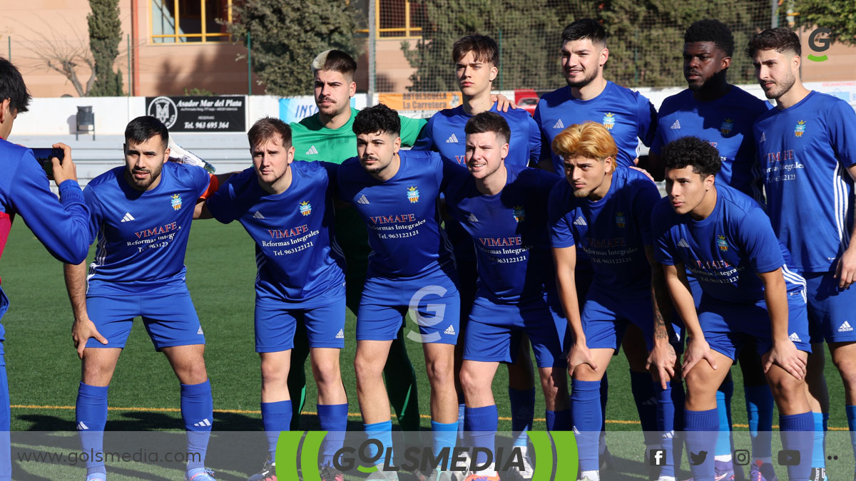 El once del Massanassa CF frente al Muro CF.