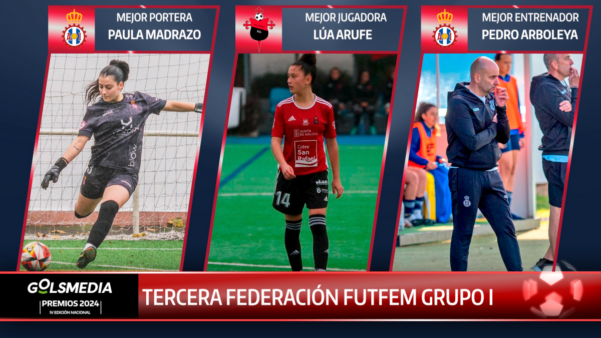 Ganadoras de un Premio Golsmedia 2024 de la Tercera Federación Futfem Grupo 1.