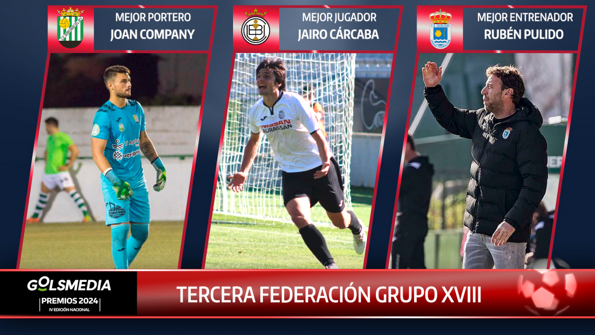 Ganadores de los Premios Golsmedia 2024 Tercera Federación Grupo 18.