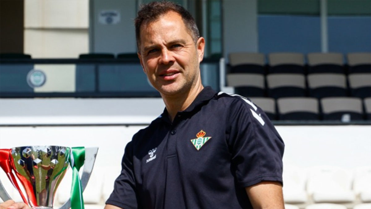 Dani Fragoso, entrenador del Betis Juvenil. Foto: club. 