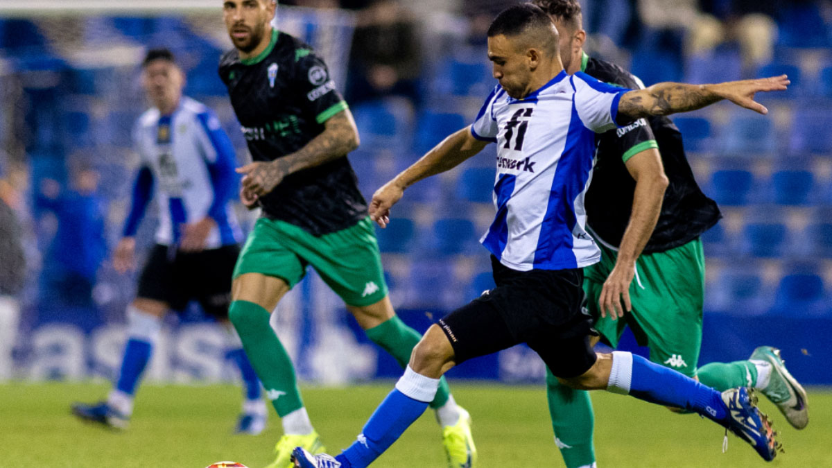 Dani Romera en un partido del Hércules CF. Foto: club. 