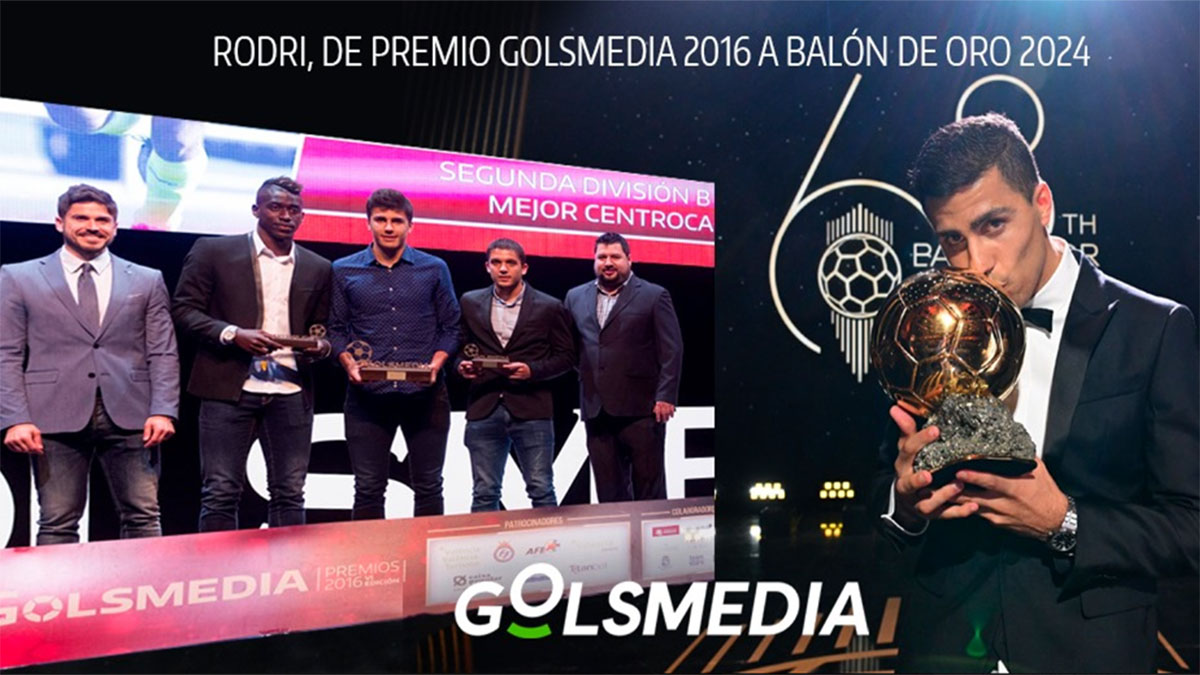 Rodri Hernández, Balón de Oro 2024 ganó un Premio Golsmedia en sus inicios. 