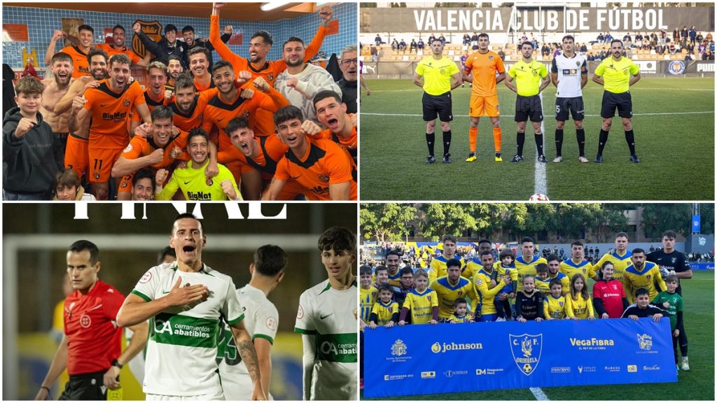 Foto: Torrent CF, Valencia CF, Elche CF y Orihuela CF.