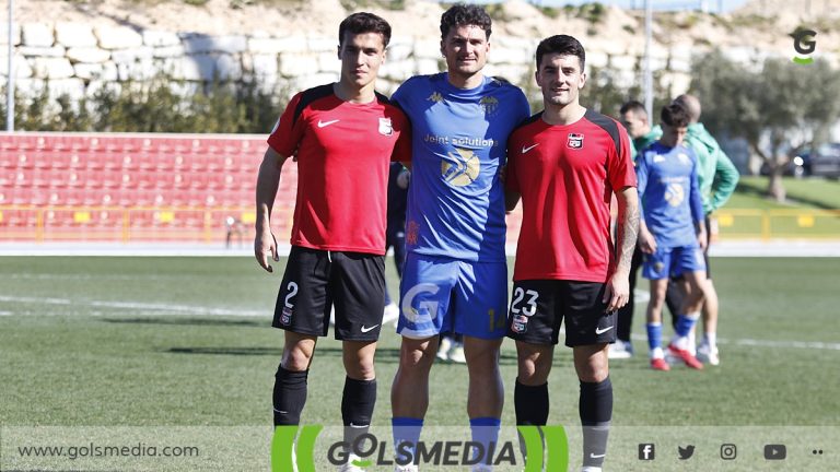 Ferran, Jorge y Borja Mir del CF La Nucia y Saguntino.