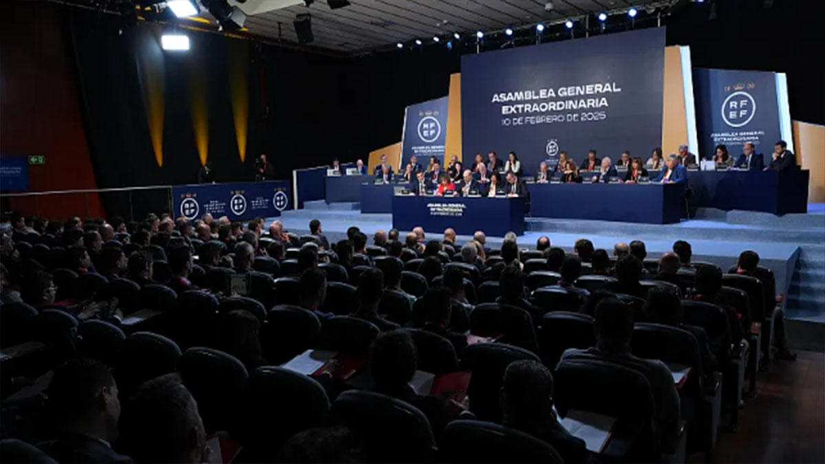 Asamblea General de la RFEF en la Ciudad del Fútbol de Las Rozas. Foto: RFEF. 