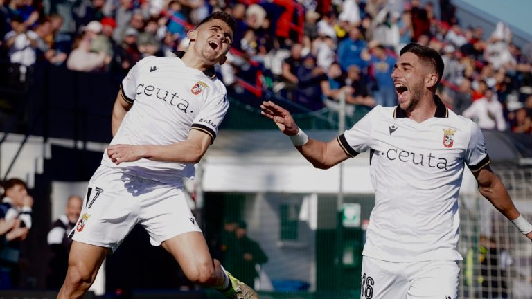 Celebración del gol de la AD Ceuta. Foto: AD Ceuta.