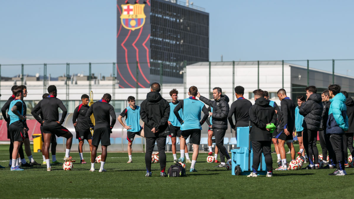 Entrenamiento del FC Barcelona B. Foto: FCB. 