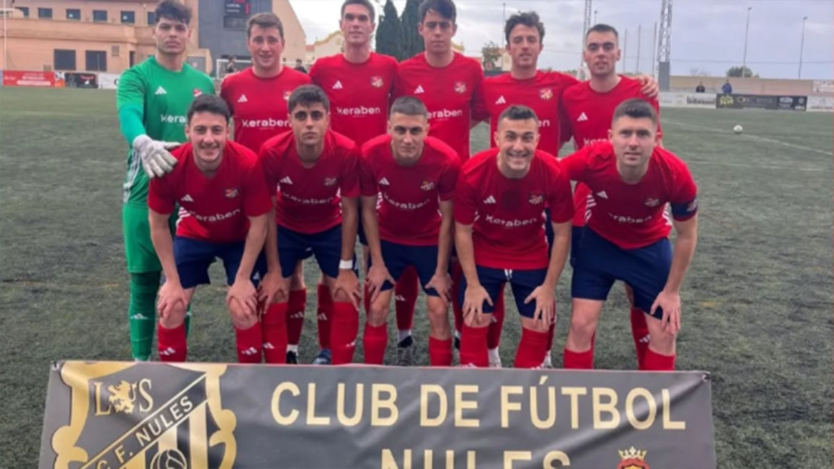 Once del CF Nules ante la UD Paterna. Foto: CF Nules. 