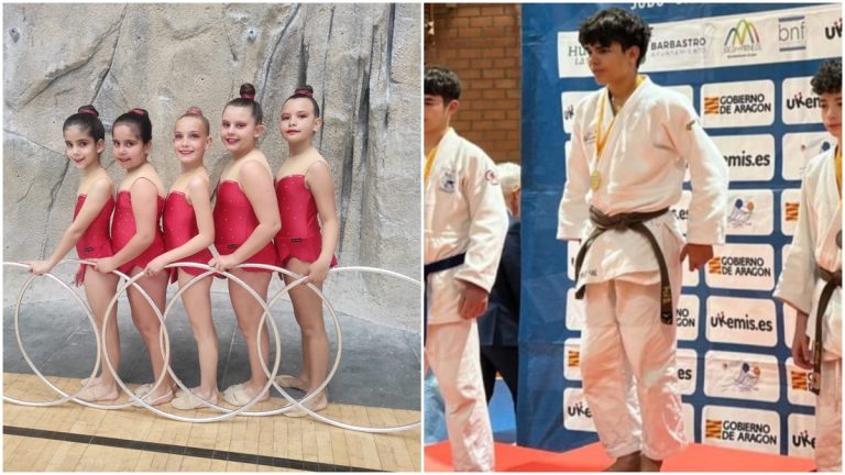 Jóvenes gimnastas en el torneo de Monzón y Pol en el campeonato de Judo.