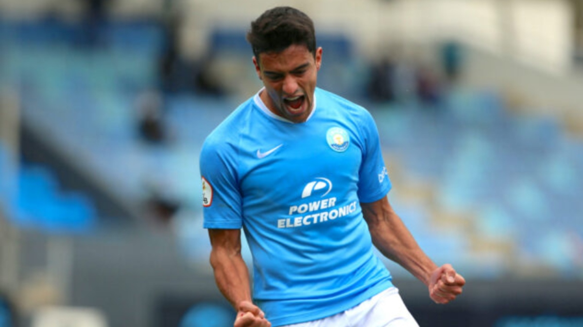 Davo, jugador de la UD Ibiza. 