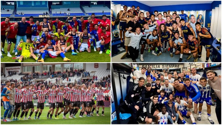 Fotos: Rayo Majadahonda, CF Talavera, SD Logroñés y UCAM Murcia CF.
