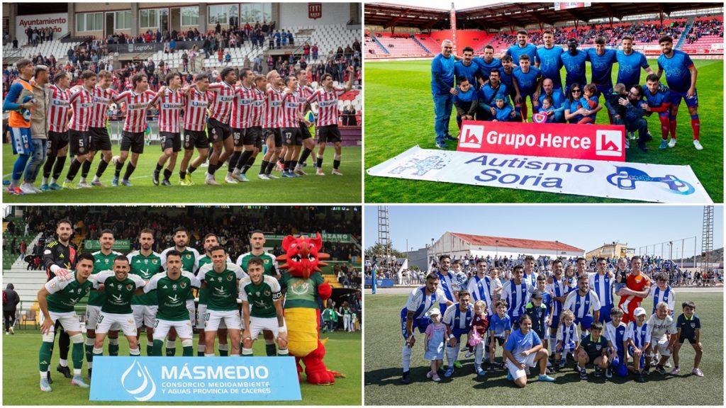 Fotos: SD Logroñés, CD Numancia, CP Cacereño y CF La Unión Atlético.
