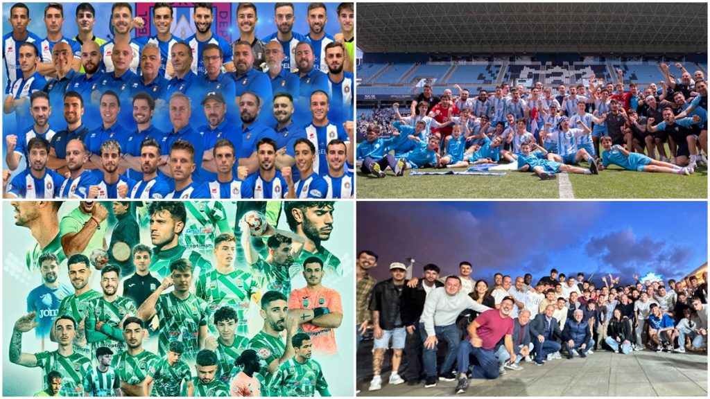 Lorca Deportiva, Quintanar del Rey, At. Malagueño y UDLP Atlético. Fotos: clubes.